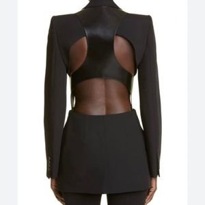 Alexander McQueen NWT Cutout Blazer Jacket with Leather Harness